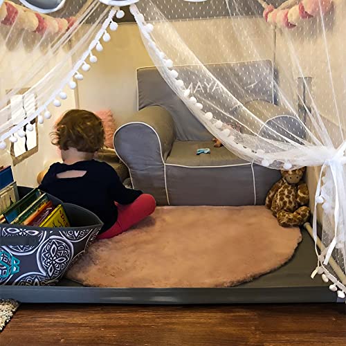 Play Tent for Kids, Boys Indoor Large Play Castle Tent Toddler Playhouse with Star Lights - Thumbnail 5