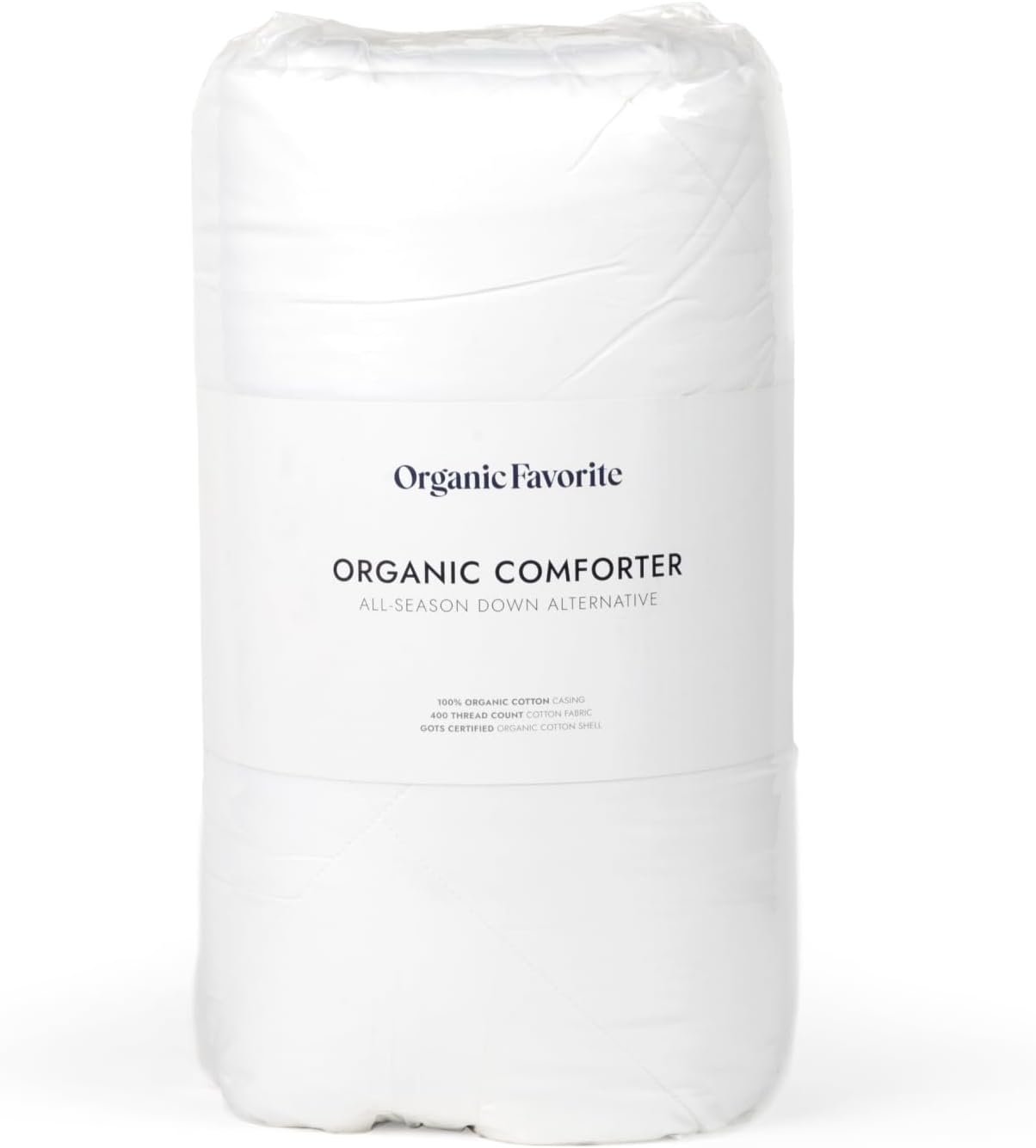 100% Organic Cotton Comforter/Duvet Insert, All-Season, Hypoallergenic, Luxurious Down Alternative, 400 Thread Count, Box-Stitch - King Size, White