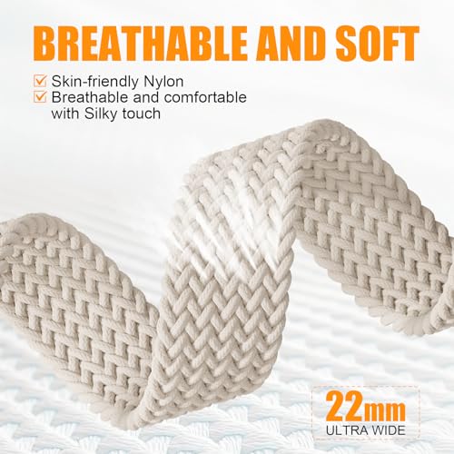 Image of BXUXOHS Magnetic Nylon Bands for Samsung Galaxy Watch 8 Band /Galaxy Watch 8 Classic,Braided Elastic Fabric No Gap Sport Strap for Galaxy Watch 8 /8 Classic 40mm 44mm 46mm men /women