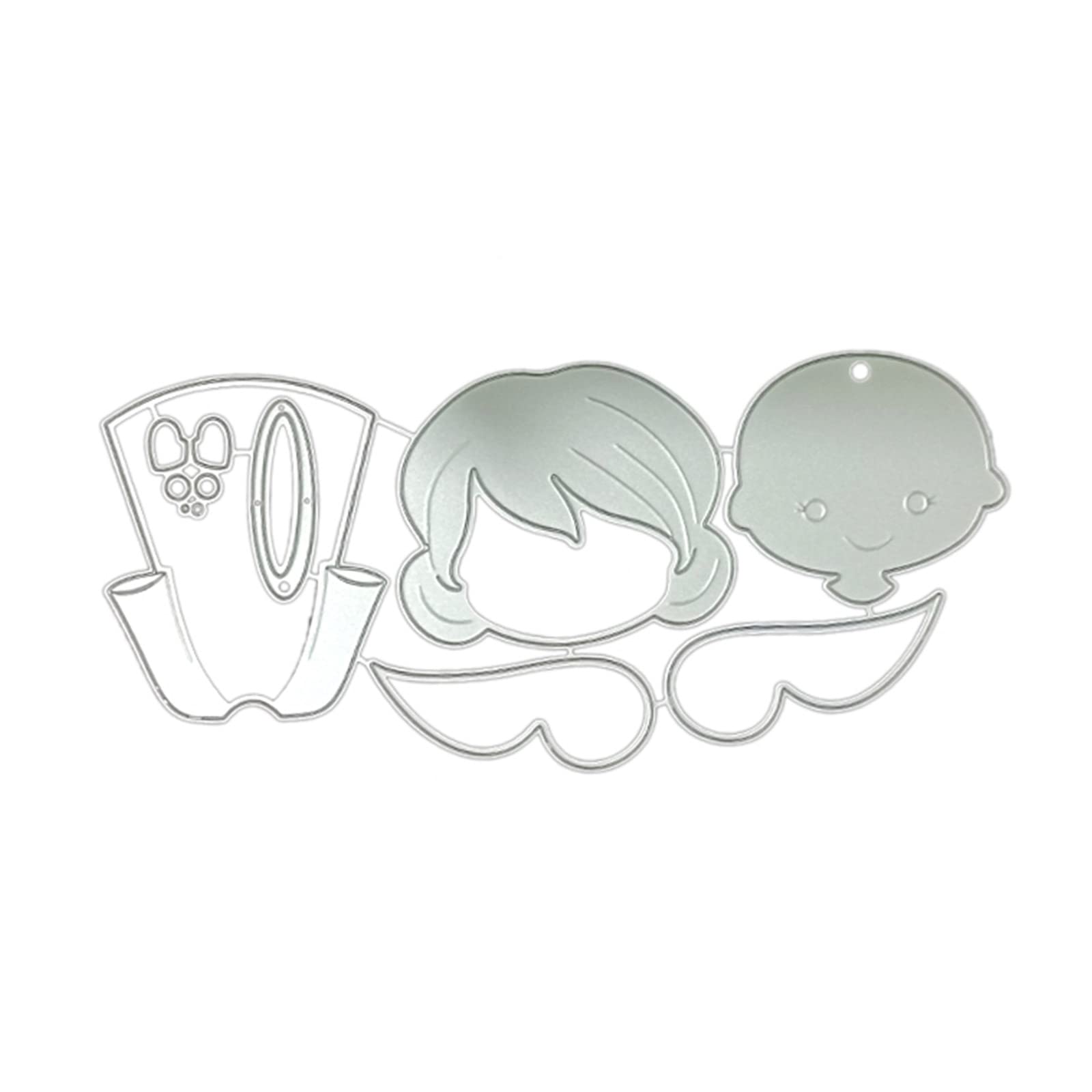 Tsophreniq Exquisite Angel Die Cuts Metal Cutting Dies Embossing Template for Scrapbooking Greeting Card Making Birthday Angel Die Cuts for Card Making