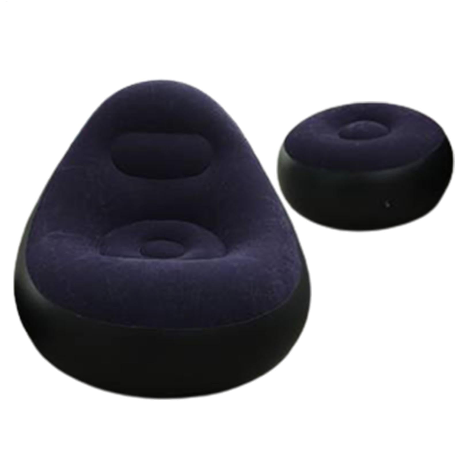 Sofá plegable con reposapiés, sofá inflable al aire libre, silla de salón inflable, silla plegable portátil, muebles de exterior para camping, almuerzo, jardín, fiesta