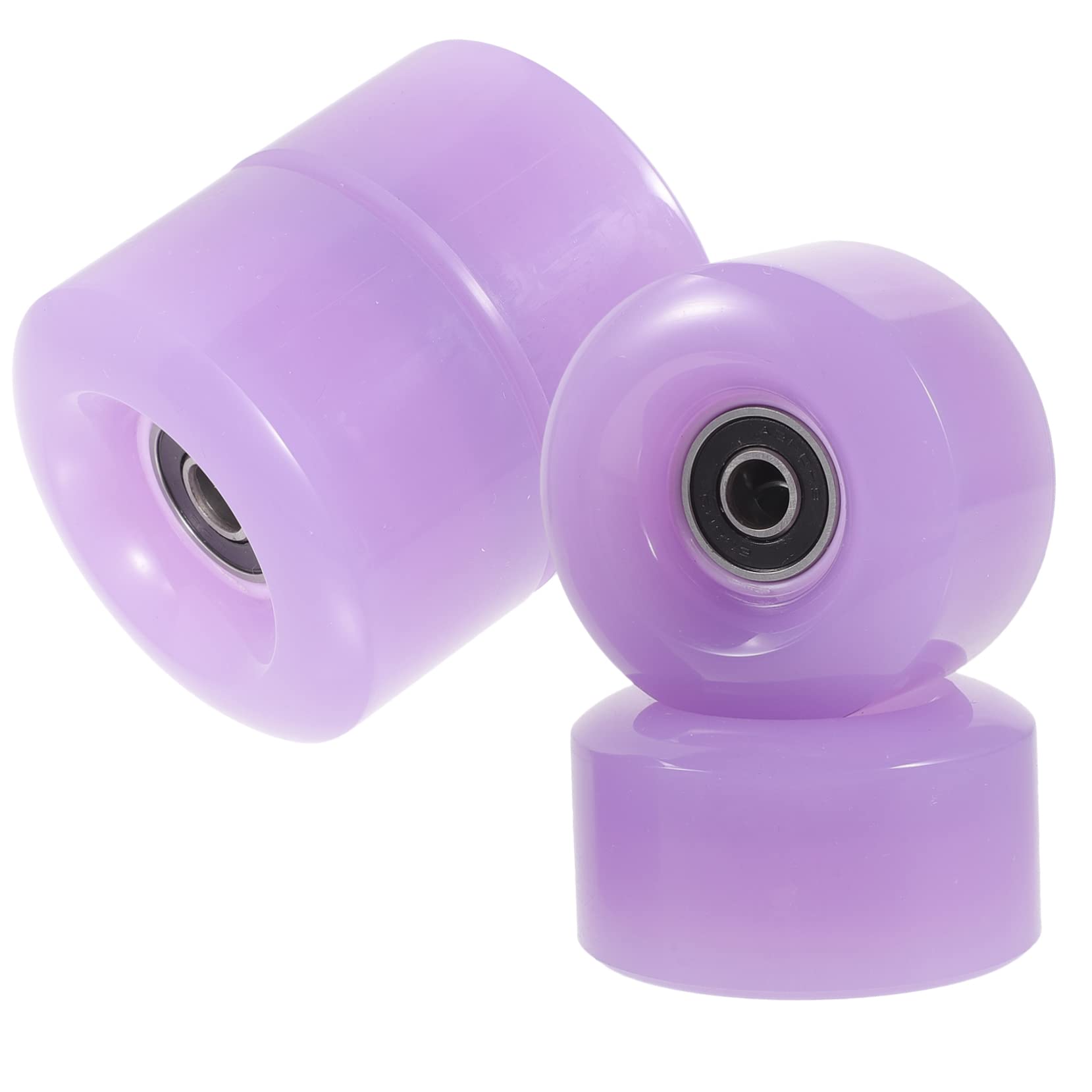 GALPADA 4Pcs Double Row Roller Skate Wheels PU Material for Skating Maximize Efficiency Reduce Friction Jelly with Bearings