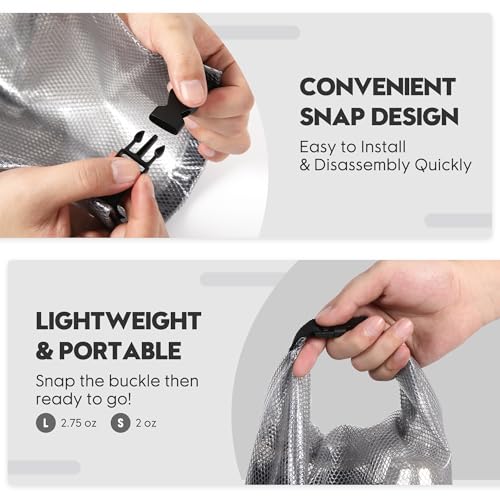 Sea Team 2-Pack Waterproof Travel Toiletry Bag, Makeup Organizer & Storage Pouch - Clear EVA Material, Large Opening, Portable Handle for Travel, Gym, Swimming, Daily Use4