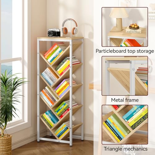 Estanteria esquinera para dormitorio librería vertical y estante de pie 5