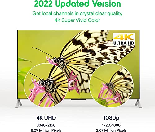 Digital Tv Antenna 400 Miles Range Hdtv - Support 4K 8K 1080P Fire Tv Stick And All Older Tv's - Smart Switch Amplifier Indoor Signal Booster - 12Ft Coax Cable #TOP3