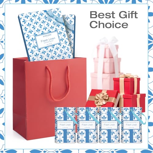 SCENTORINI Scented Sachet, Linen Fragrance Sachets for Drawers, Closets, wardrobe, 14 Pack