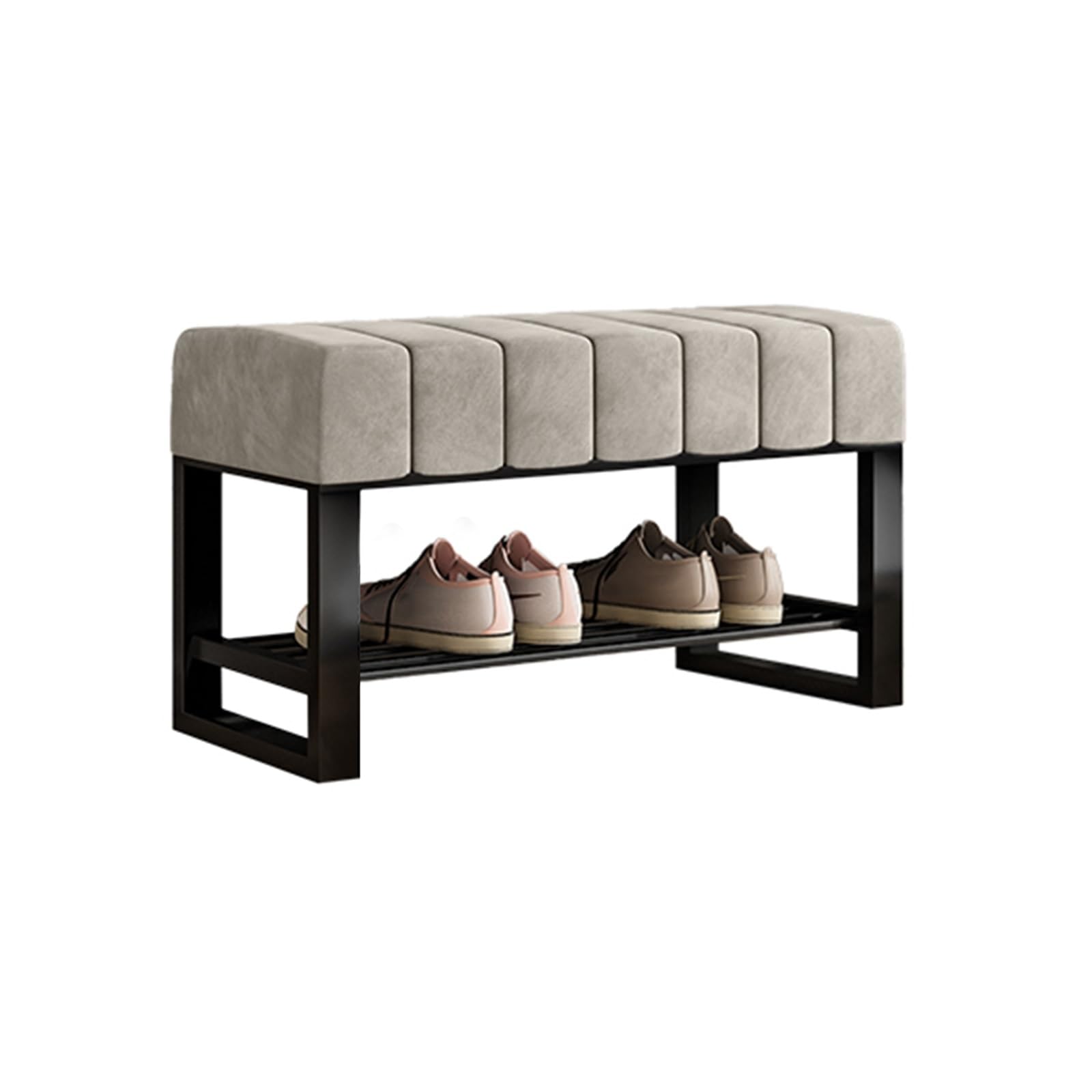 GDMDPTE Padded Shoe Rack at Bed Foot – Slish Sto nizer for Entryway Bedroom Living Room Hallway Holds Up to 136 kg Space-Saving Design Fabric