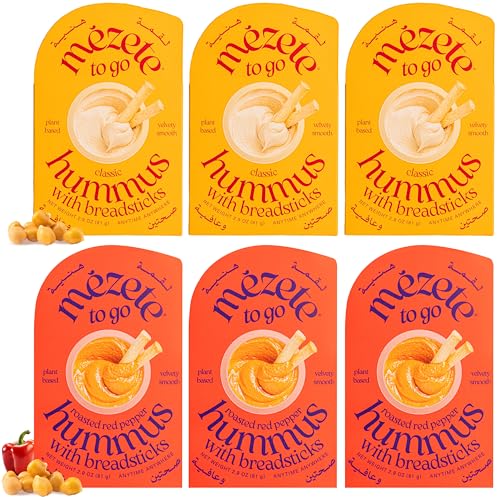 Mezete Hummus Pack with Breadsticks