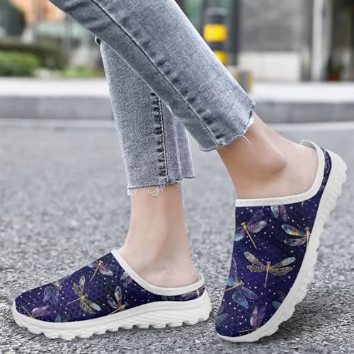 Binienty Womens Mules & Clogs with Arch Support Breathable Mesh Slip On Walking Shoes for Outings Shopping Camping3