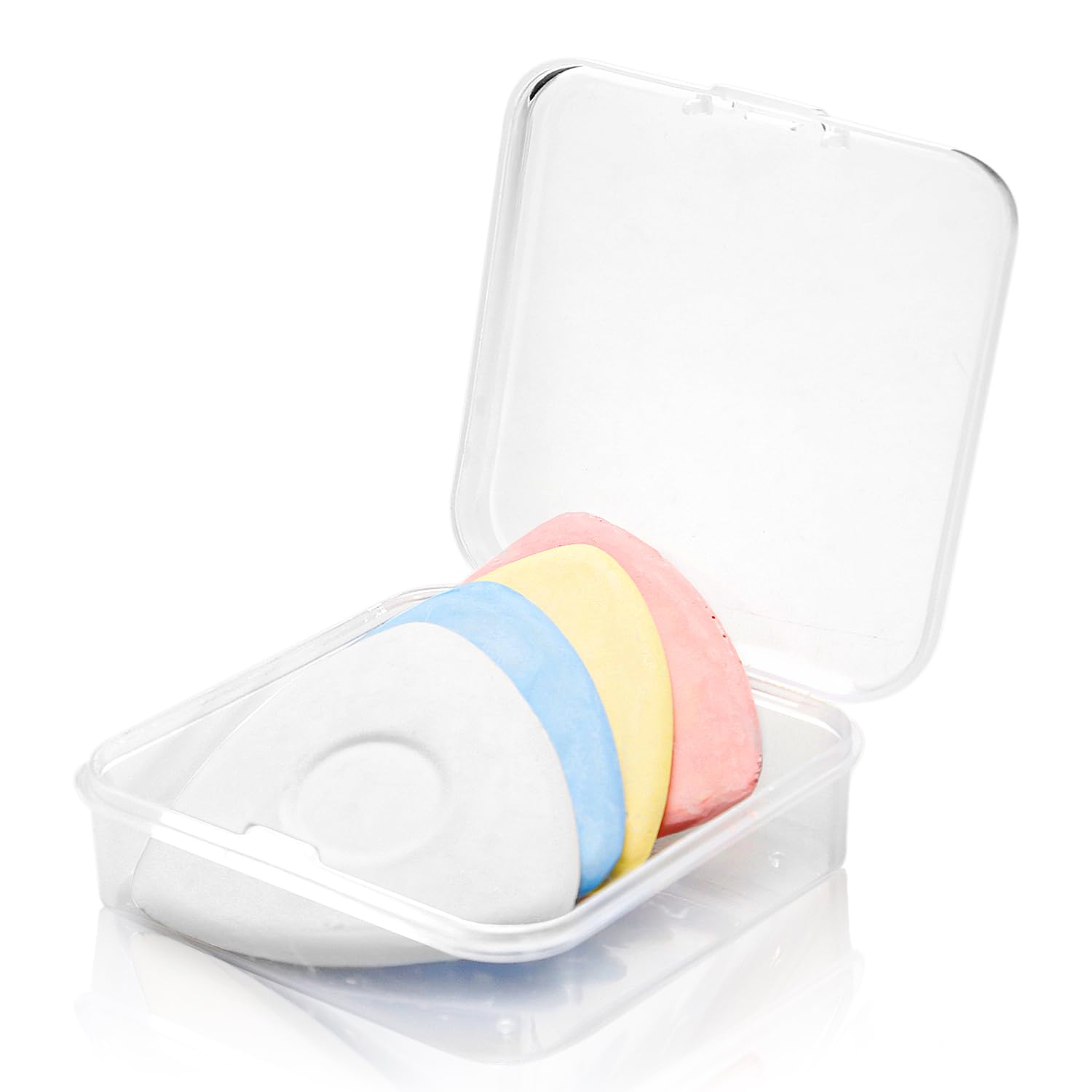 Luckious 4 PCS Tailors Sewing Chalk,Triangular Tailor's Chalk for Marking, Sewing, Fabric, Dressmakers(Pink Yellow Blue and White)