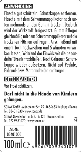 SONAX GummiPfleger mit Schwammapplikator (100 ml) – Ansicht 2