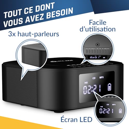 Subwoofer Extra Bass pour le poste radio CD portable KLIM E1 Bluetooth - 6