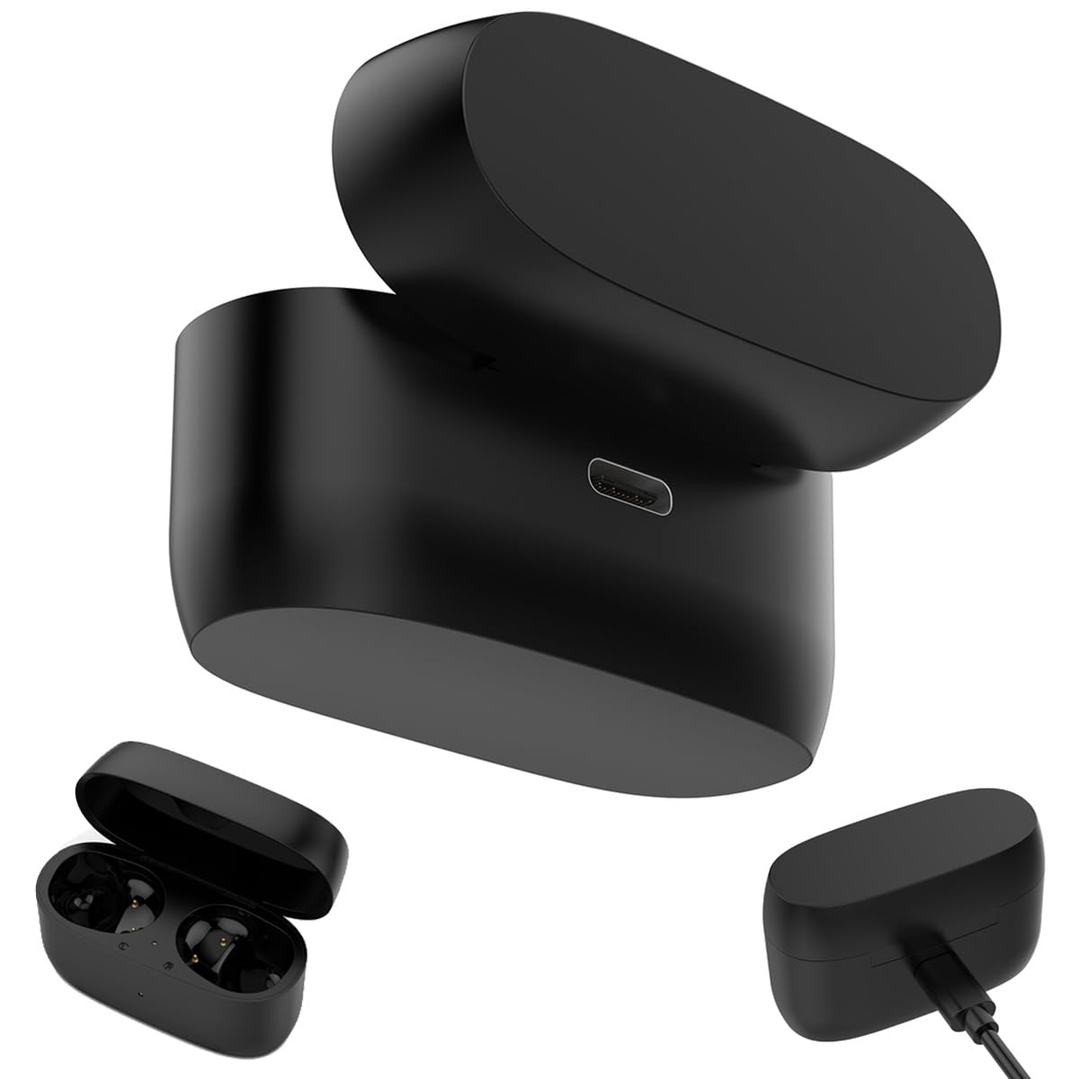 Charging Case for Jabra Elite 5, Replacement Charger Battery Case 590mAh for Jabra Elite 5 (Black)