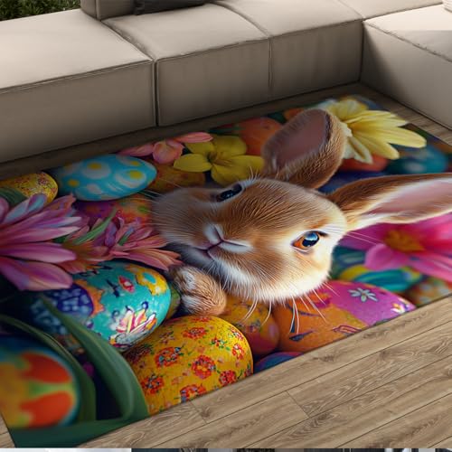 Tapis salle à manger lavable pour décoration festive de Pâques - 3