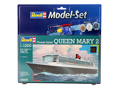 Revell Modellbausatz Schiff 1:1200 - Ocean Liner Queen Mary 2 im Maßstab 1:1200, Level 4, originalgetreue Nachbildung… – Bild 3