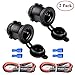 Produktbild Bkinsety 2Pack Zigarettenanzünderbuchse Wasserdichte Auto-Gleichstrom-Feuerzeugsteckdose Steckdose mit 0,6m Anschlusskabel für Auto Marine Motorrad