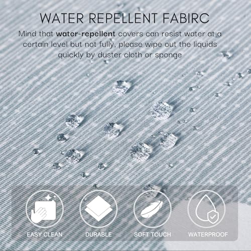 Image of SearchI Water Repellent Seat Covers for Dining Chairs, 4 Pack Jacquard Stretch Dining Room Chair Seat Covers, Kitchen Chair Seat Covers Protectors(Grey Foliage)