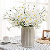 flor de pascua artificial blanca Ideal para la decoración de la cocina del hogar, la de la oficina, la de la ventana de la puerta, el ramo de novia, el arreglo floral, la fiesta, la boda.