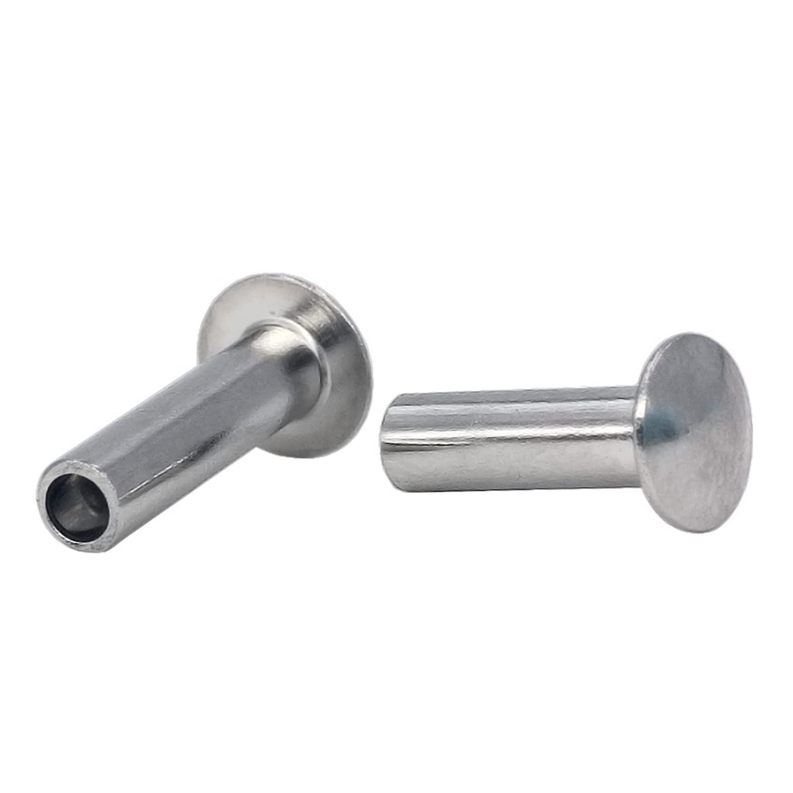 M2 M2.5 M3 M4 M5 A2 Rivetti semi-tubolari a testa ovale in acciaio inossidabile 304 Testa tonda mezzo gambo cavo GB873 (Size : M2 20pcs, Color : 10mm M2 M2.5 M3 M4 M5 A2 Rivetti semi-tubolari a testa ovale in acciaio inossidabile 304 Testa tonda mezzo gambo cavo GB873 (Size : M2 20pcs, Color : 10mm