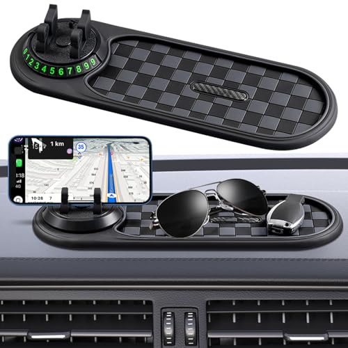 Tapis antidérapant multifonction pour voiture en silicone noir