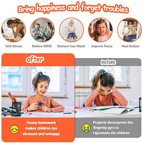 Baoerhui FINGERTOY12 12 Pack Funny Sensory Fidget Toys,Deformable Chain Diy Robot Spinners Fingertip Stress Relief Gyro Toy Birthday Gifts Goodie Bag Easter Basket Stuffers Classroom Prizes Party Favors thumb #2