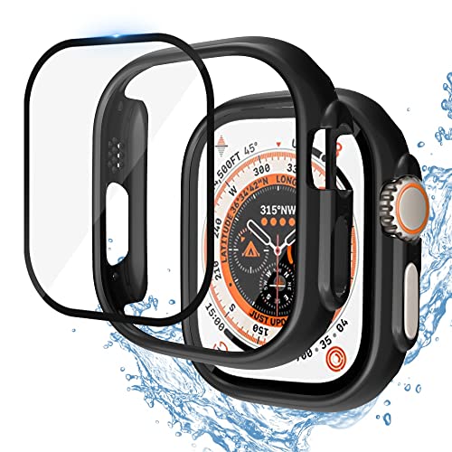 Coque Apple Watch Ultra 49 mm et film écran PC noir