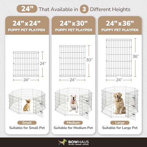 foldable outdoorindoor pet playpen with gate available in 36 inch height metal portable kennel heavy-duty exercise fence cage 8 panels for large dog animals