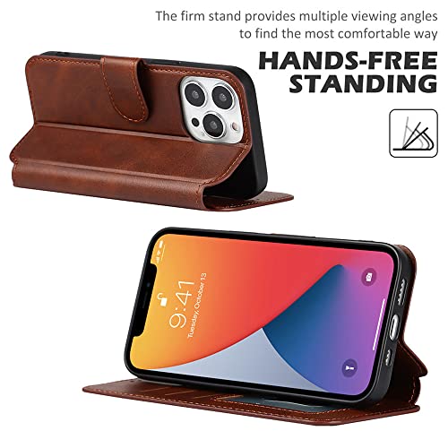 Étui en cuir iPhone 12 Pro Max marron pour simplifier vos trajets et sorties de jour - 4