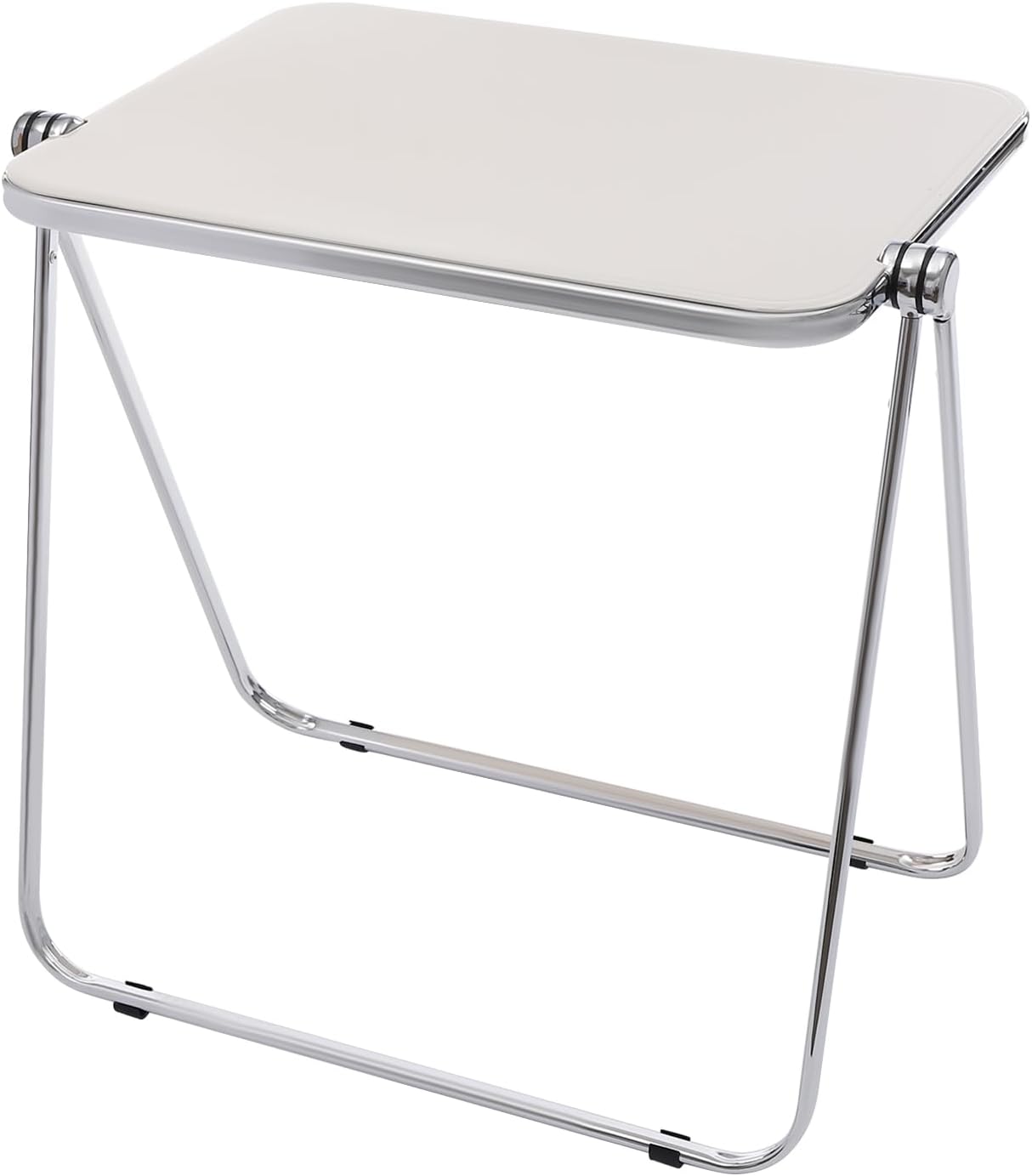 Clear Acrylic Foldable Table, Foldable TV Tray, Tiny Foldable Desk Small Side Tables with No Assembly Required, for Home Office for Small Spaces