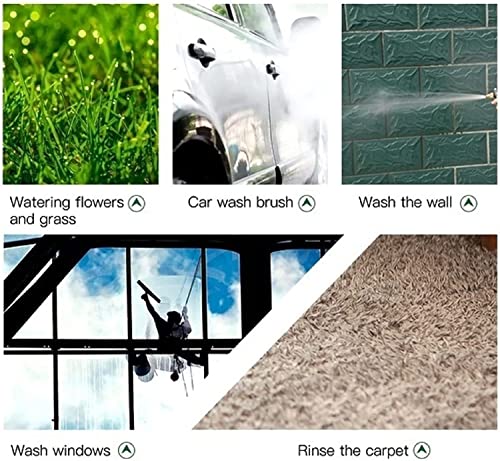 AMZPG Irrigador de alta pressão para carro com garrafa de espuma, bocal de mangueira de metal ajustá