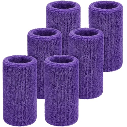 Image of WILLBOND 6 Inch Wrist Sweat Bands for Men Women Tennis Elastic Athletic Long Sweatband Wrist Absorbent for Basketball Tennis Running Outdoor Activity