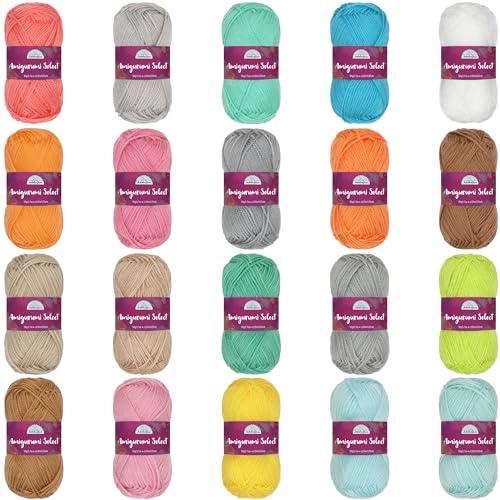 JubileeYarn Amigurumi Select Yarn - DK Acrylic - Light Colors - 20 Skeins by BambooMN - Used condition - US$13.61