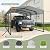 Shaical 12x20x8.9 ft Metal Carport Heavy Duty Car Canopy with Reinforced Support Legs Base and Steel Roof, All Weather Outdoor Garage Car Shelter for Truck, Boat, Pickup, Tractor, Parties, Black