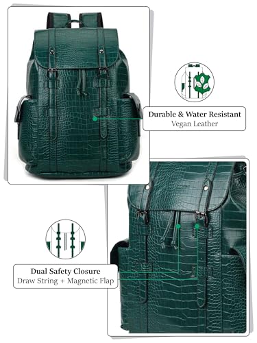 Image of FUR JADEN Vegan Leather Stylish 15.6 Inch Premium Laptop Backpack for Office & Travel