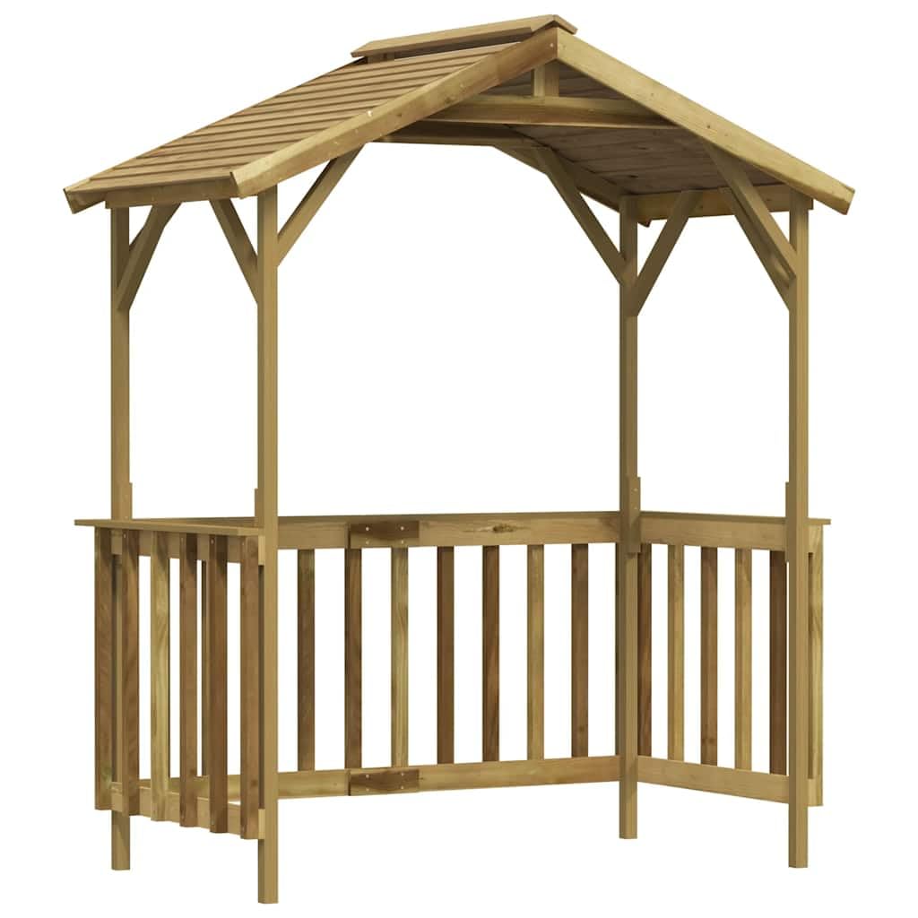 vidaXL Kiefernholz Imprägniert Grillpavillon Pavillon Grillzelt Grillhütte Grill Überdachung Windschutz Grillüberdachung