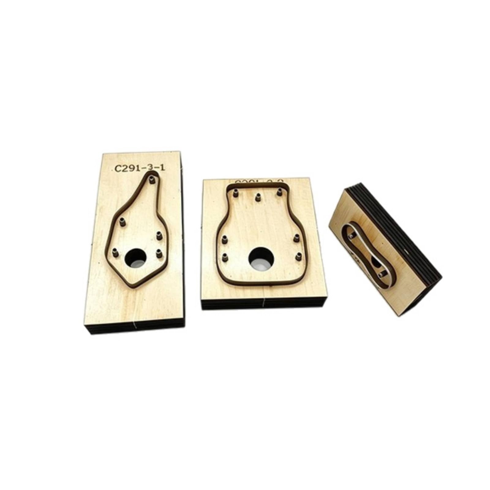 Folpus Fuslla in Legno con Base Liscia | Professionale, Resisn, Fuslla per Portachiavi in Pelle