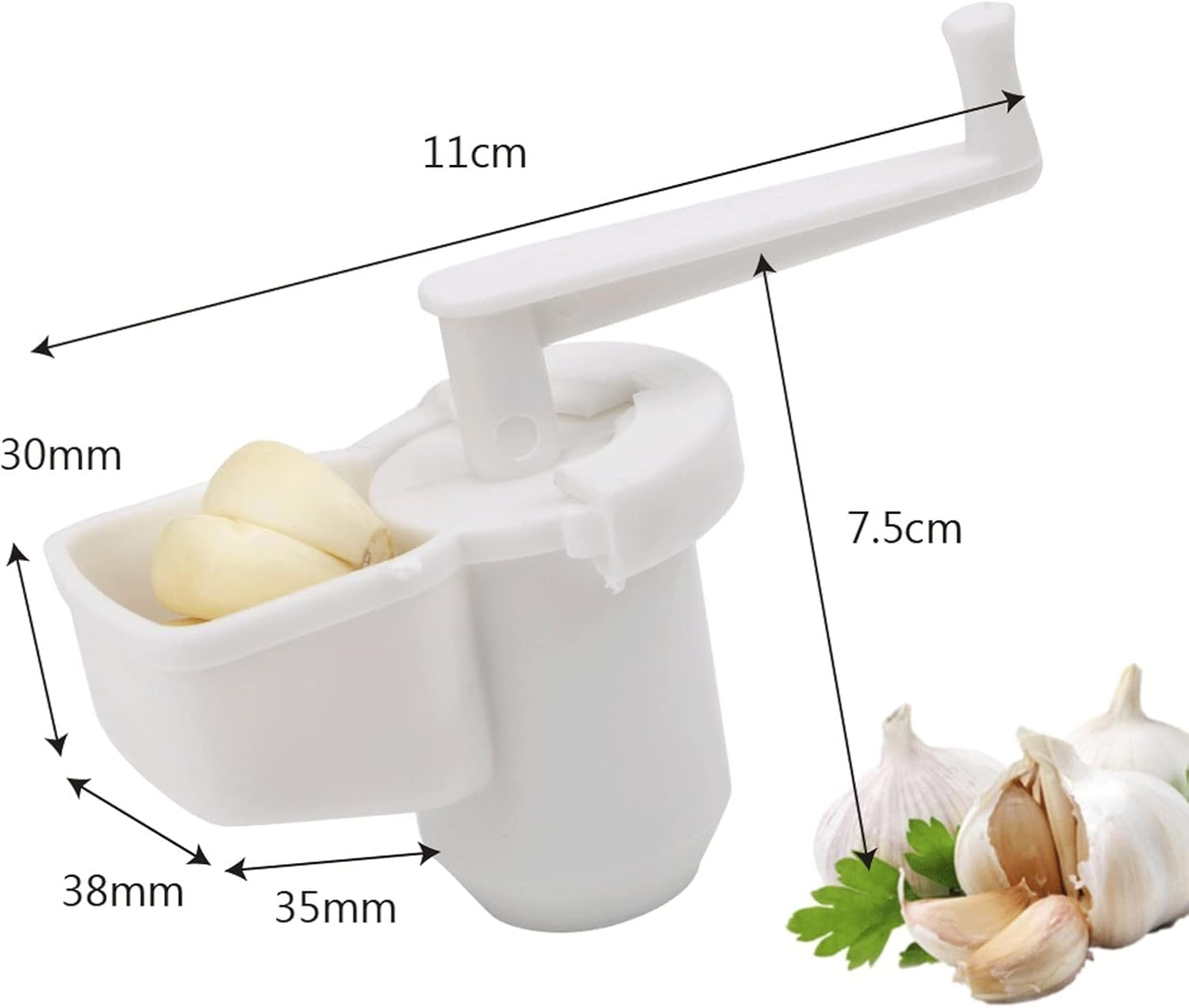 Garlic Presses Garlic GrinderCutter Mills Fruit Vegetable Presses Tool Ginger Crusher Food Grade PP Kitchen Squeeze Tools