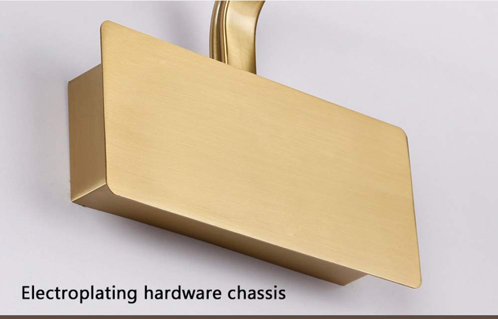 Aplique de Pared para baño Luz LED Vintage para Espejo de baño con Cabezales de lámpara Ajustables, Blanco frío/Blanco cálido 3000-6000 K, iluminación Frontal de Espejo de Maquillaje Retro,