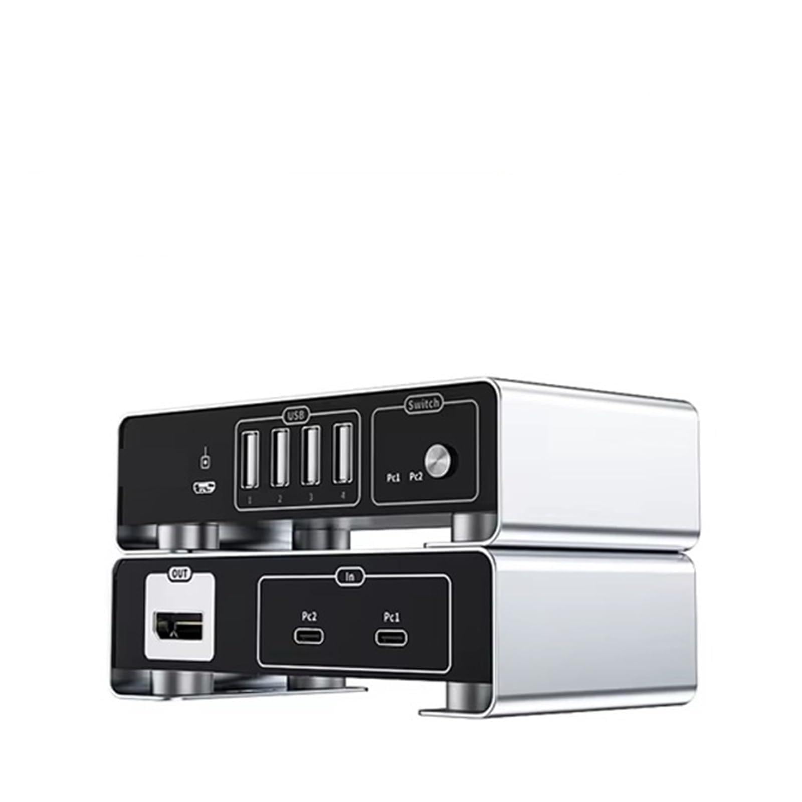 Przełącznik KVM USB C do DP 8K 60Hz 4K 144Hz typu C Thunderbolt KVM z kontrolerem(No DP Cable)