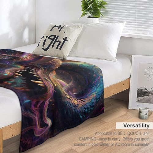 Manta de dragón transpirable y suave para cama infantil o sofá de salón 7