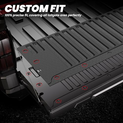 Image of LASFIT Tailgate Mat for Toyota Tacoma 2024-2026 (Not Fit Drop-in Liners), All Weather Truck Tailgate Liner for Tacoma TPE Tailgate Protector Liner Tacoma 2024 2025 2026 Accessories, Black