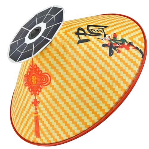 Chapeau de soleil pour la pêche jaune étanche avec ventilateur intégré