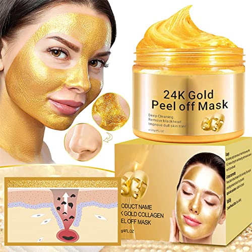 Peel Off Face Masks, Gold Face Peel Anti Wrinkle Anti Aging Facial Mask,Deep Skin Clean Purifying Acne,Reduces Fine Lines & Wrinkles,Skin Care Face Lifting Firming Mask - Image 6