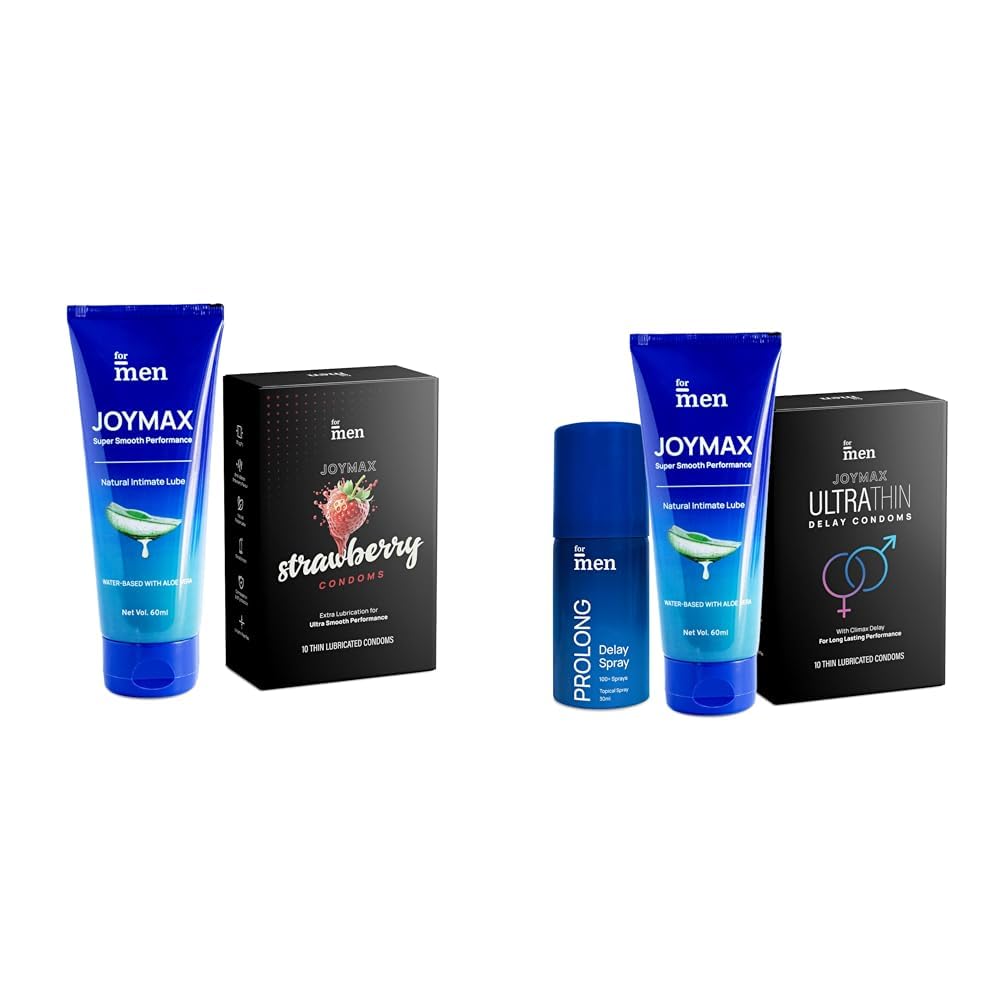 ForMen Joymax Condoms Strawberry Flavored With Intimate Lube Gel For Men | Water Based Gel Formula | ForMen JOYMAX Ultra Thin Delay Condom (10 sheets) with Prolong Spray (30ml) and Water-Based Intima-image-12