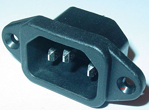 Preisvergleich Produktbild Kaltgeräte Einbaustecker für Kaltgerätekupplung, 250V / 15A D90