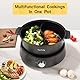 Food Party Hot Pot Elektrisch 4L Aktualisiert Hotpot Topf Doppelseitig Trennbarer Hotpot Elektrisch Pot 220V 1350W Chinese Electric Hot Pot Fondue Feuertopf