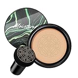 Air Cushion CC Cream Mushroom Head Foundation,BB Cream Makeup Foundation,Moisturizing Concealer,Long Lasting Full Coverage Waterproof,Even Skin Tone for All Skin Types (2# Natural, 20g)