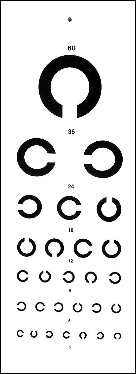 Uniplex Company Optometric Eye Chart : Amazon.in: Industrial & Scientific