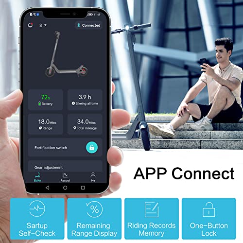Leqismart A8 Electric Scooter Adults & Scooter Lock, 28 Miles Long-Range Battery, Gyroscope Speed Control And Intelligent Light Sense, 9" Anti-Puncture Air Filled Tires, Max 630W Motor & Foldable #TOP6