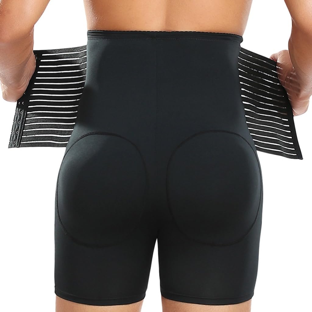 ISCBAFYX Männer Shapewear Bauchkontrolle Shorts Hohe Taille Schlankheitskörper Kompressionsunterwäsche Bauchgürtel